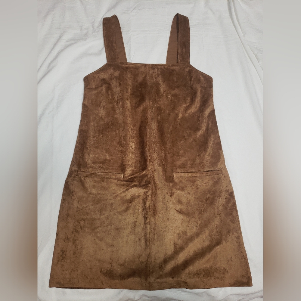 Abercrombie and fitch brown suede dress S